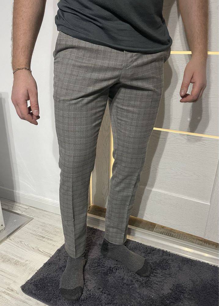 Pantaloni stofă barbati talie 32 slim tapered (ingustati jos)