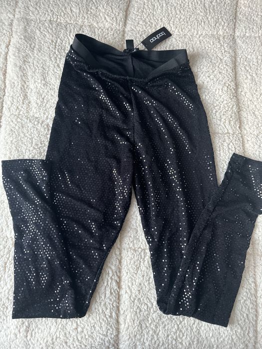 Черен еластичен Клин с пайети размер S