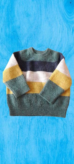 Pulover Zara cu dungi pentru bebelusi, 9-12 luni, 80cm, multicolor