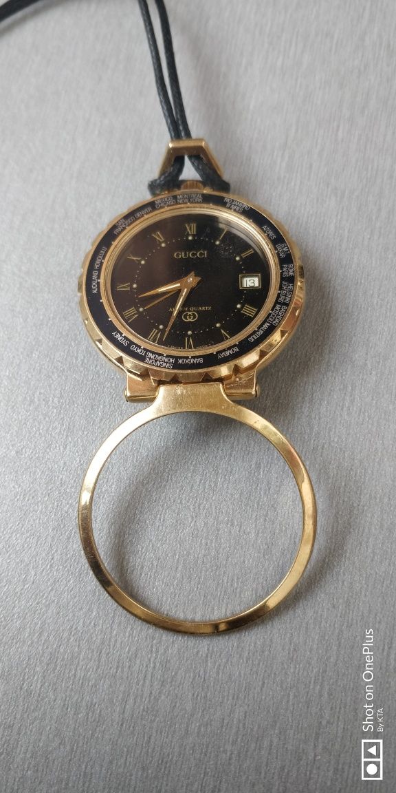Ceas Gucci alarma vintage colecție original, placat, cu un mic defect