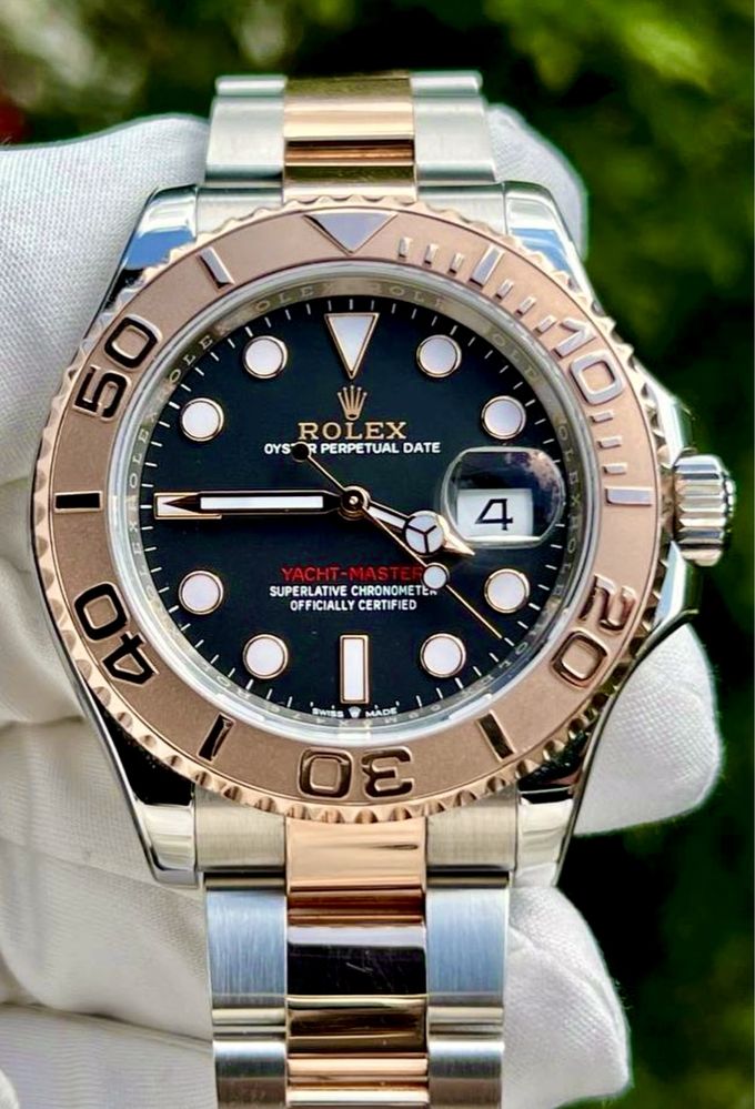 Rolex Yacht Master Aur Rose Otel Act An 2022 Garantie 40mm Black