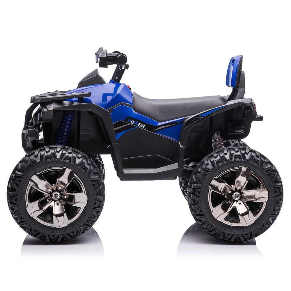 ATV electric copii 2-7 ani QLS 3288 4x4, Roti Moi, Suspensii #Albastru