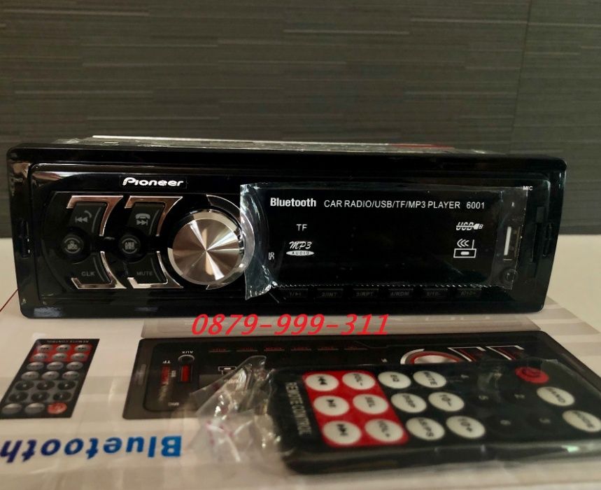 Pioneer музика за кола fm radio USB MP3 касетофон авторадио bluetooth