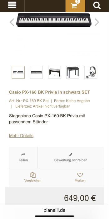 Състояние ново! Casio PX-160 и стойка - маса CD-67Pwe, не е сглобявано