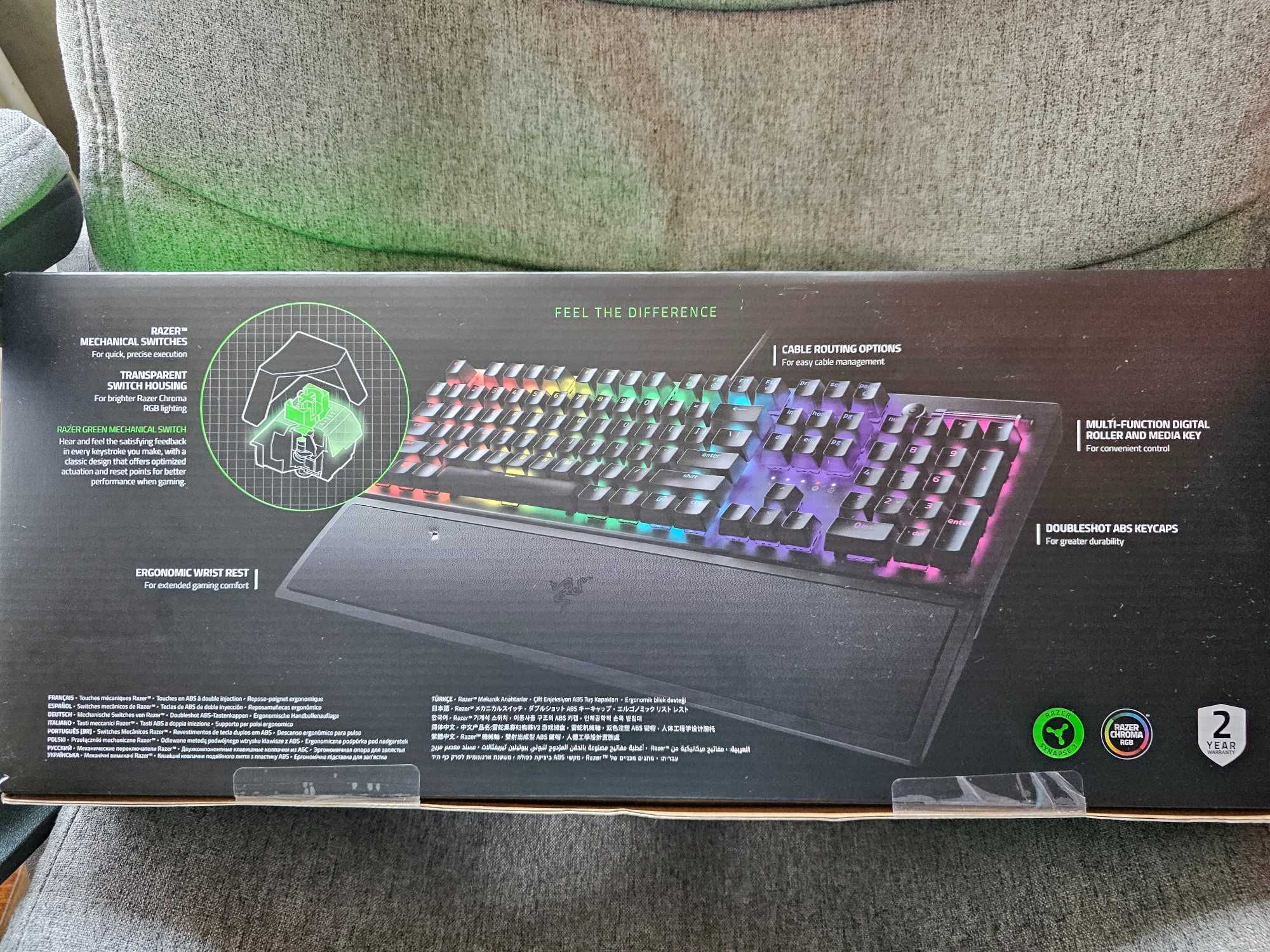 Razer - BlackWidow V3 (Green Switch): Mechanical Keyboard