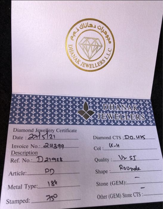 Vand pandantiv din aur alb de 18 k, cruce diamante