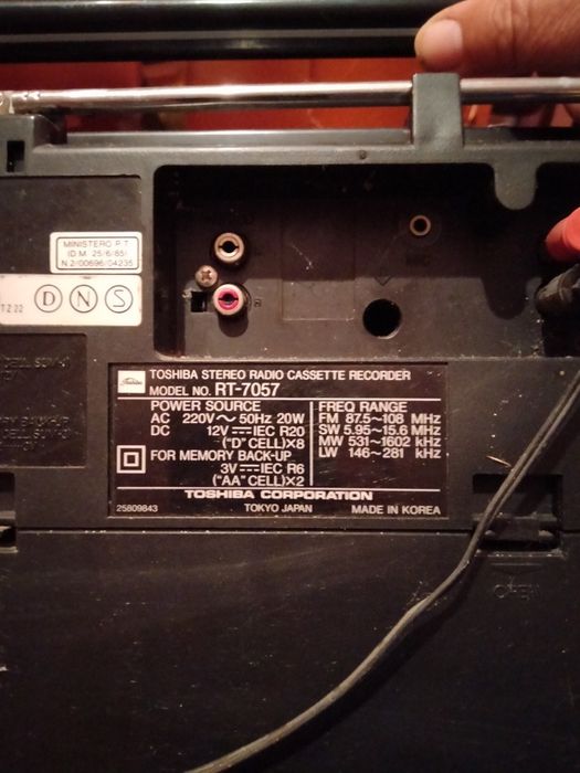 Radiocasetofon Toshiba RT 7057