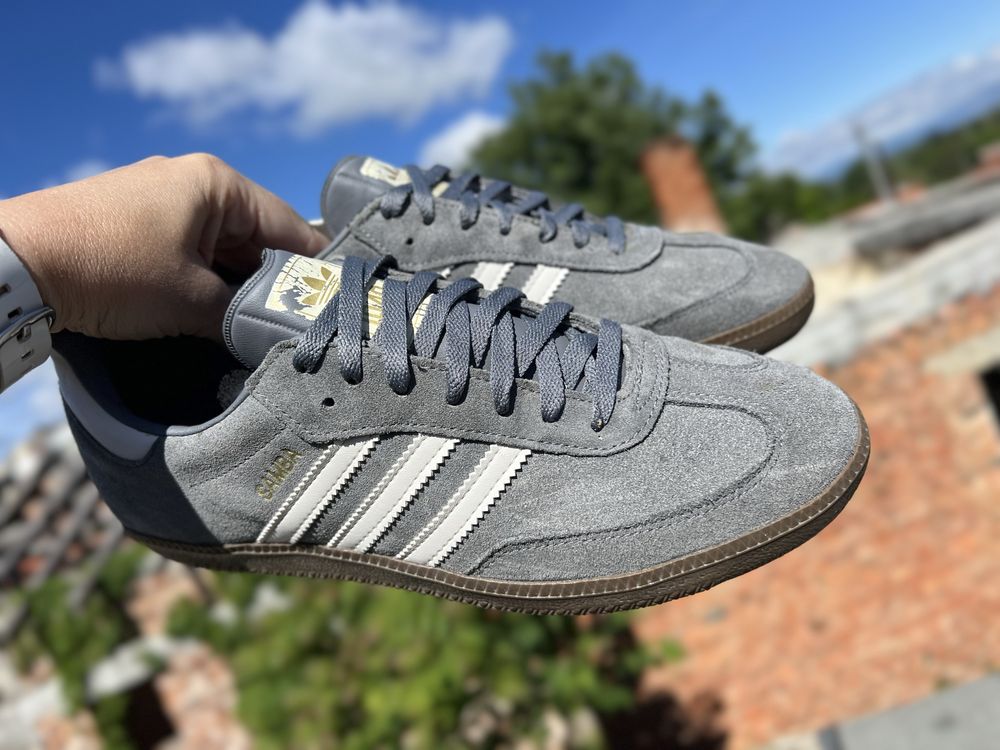 Adidas Originals Samba Medium Lead Chalk Matte Gold — номер 43 1/3