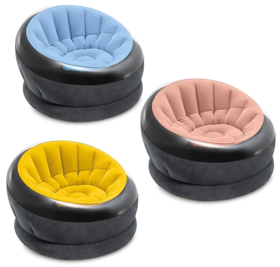 Intex 68582 Надувное кресло 112х109х69см ‘’Empire’’ 3 цвета
