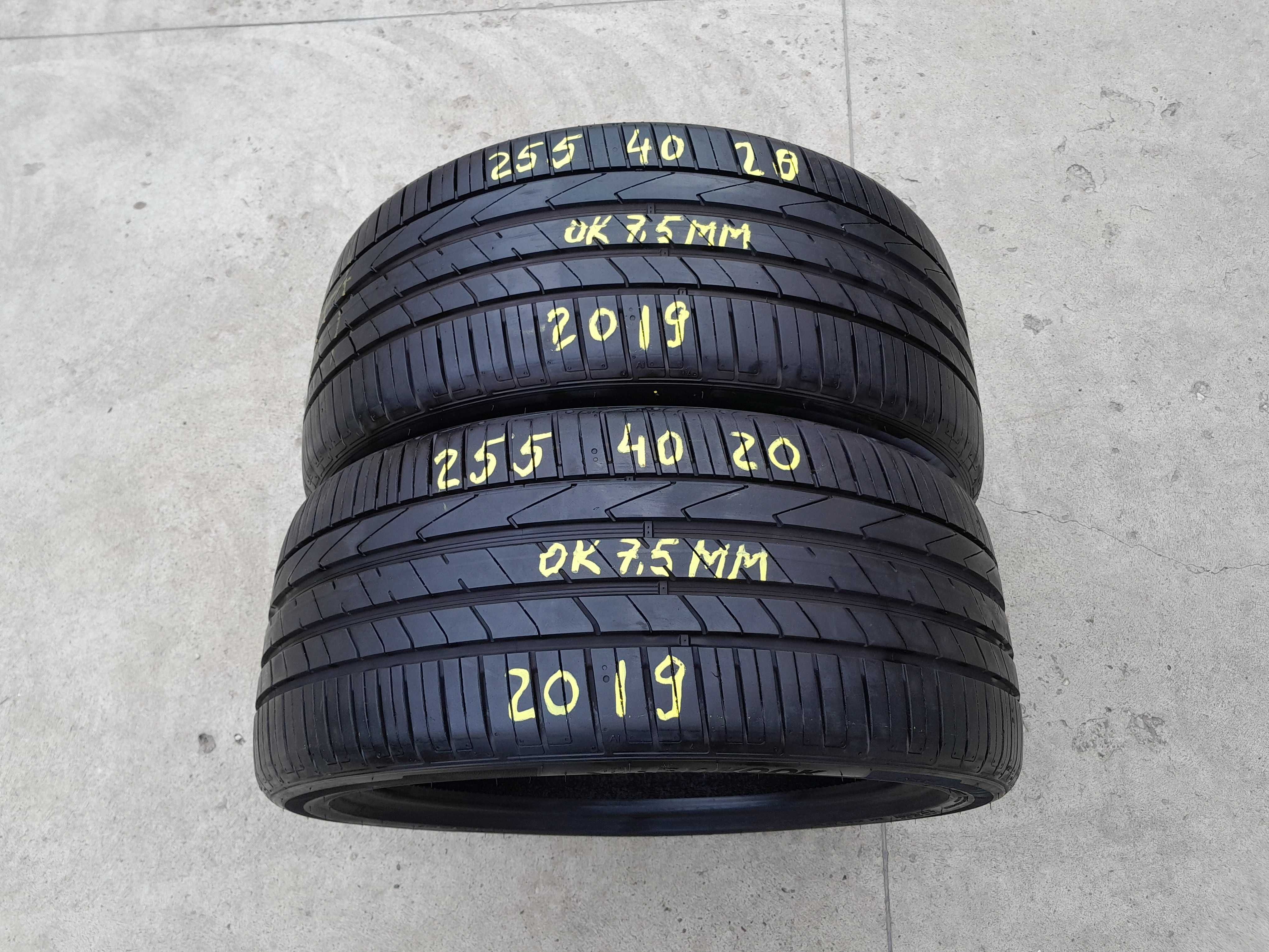 Doua anvelope de vara 255 40 20 hankook ventus S1 evo 2 cu 7,5 mm