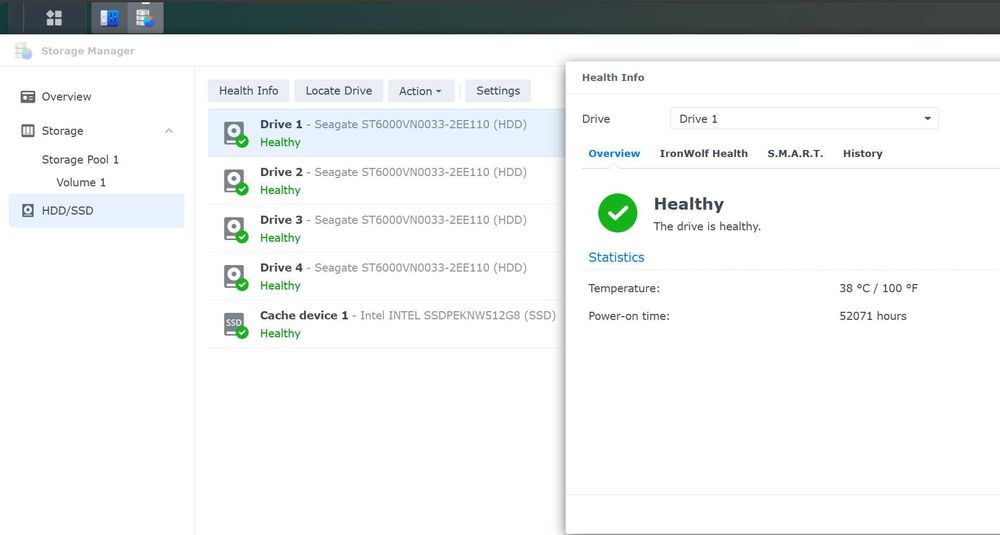 NAS Synology RS1619xs+ cu 24TB IronWolf + SSD cache