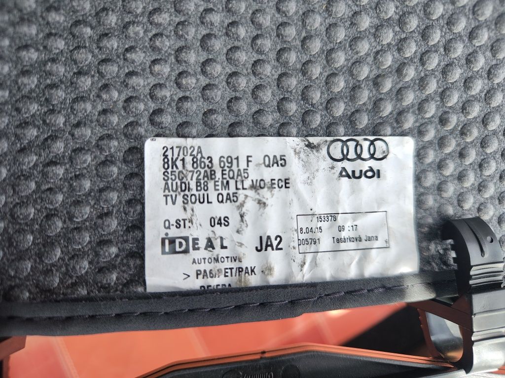Оригинални мокетни стелки за Audi/Ауди B8, A4 и А5 , комлплект