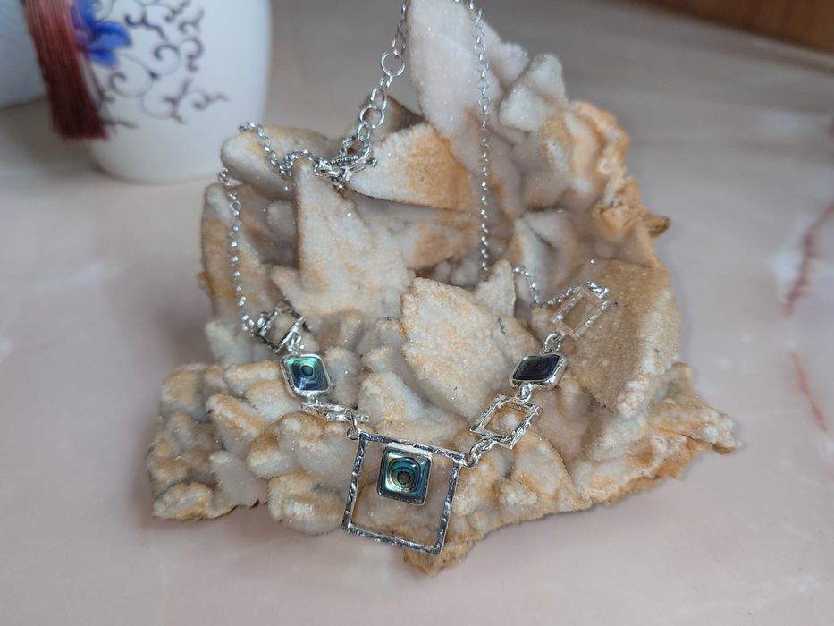 Colier din argint cu scoica Abalone, Haliotis sau Paua