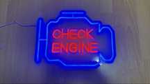 Semn luminos neon ‘Check Engine’ - usb, reglaj intensitate