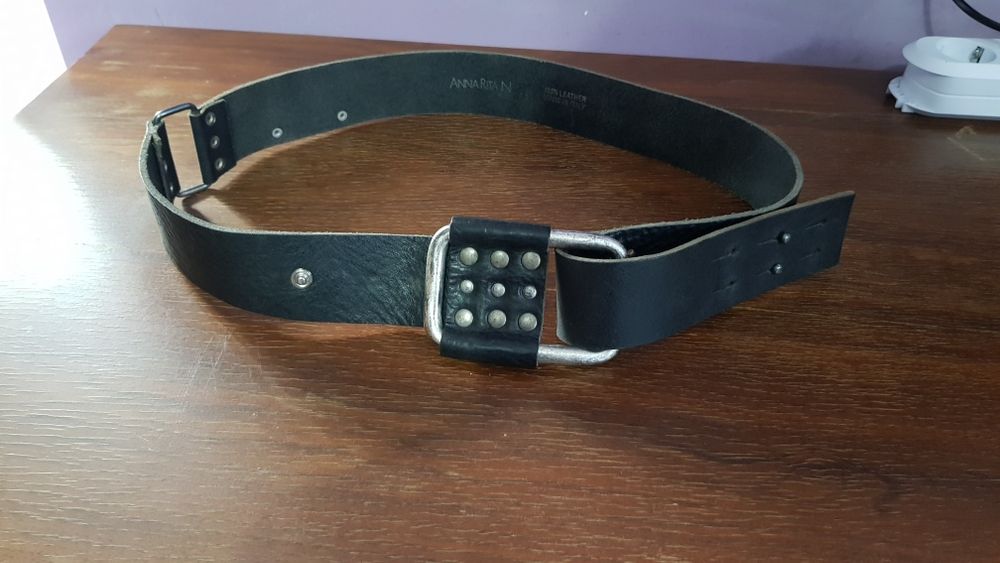 Curea aspect vintage Anna Rita N originala,de piele naturala
