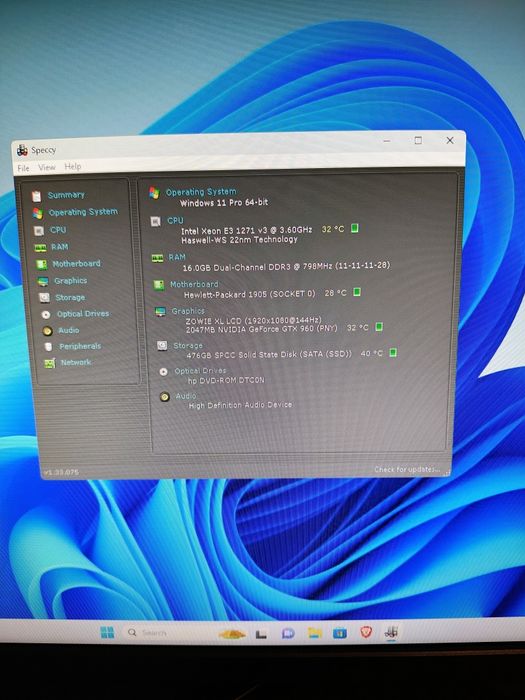 Desktop Xeon E3-1271 v3, 16gb RAM, gtx 960, ssd 500gb