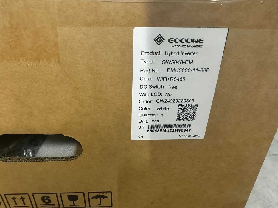 Invertor Solar GoodWe Hibrid Monofazat 5kW, GW5048-EM, 48V