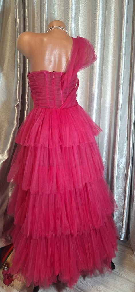 Rochie elegantă de seara,bal, nunta, botez -Umit fuchsia, 40