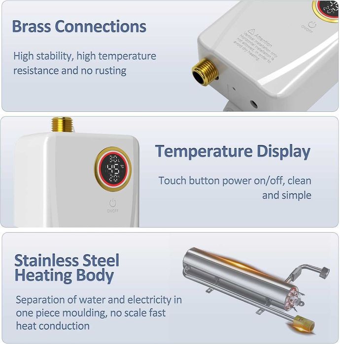 Instant incalzire apa 3000W, Class A, Display LCD, REDUS de la 550RON