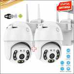 5MP Комплект 2бр ВЪНШНИ КАМЕРИ ICSEE с цветно нощно Wifi FULL HD 1080P
