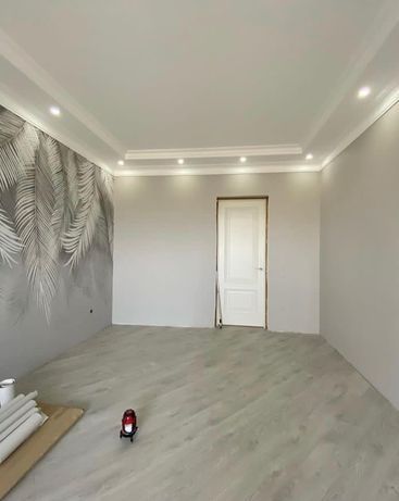 Косметический ремонт квартиры обои левкас покраска офиса