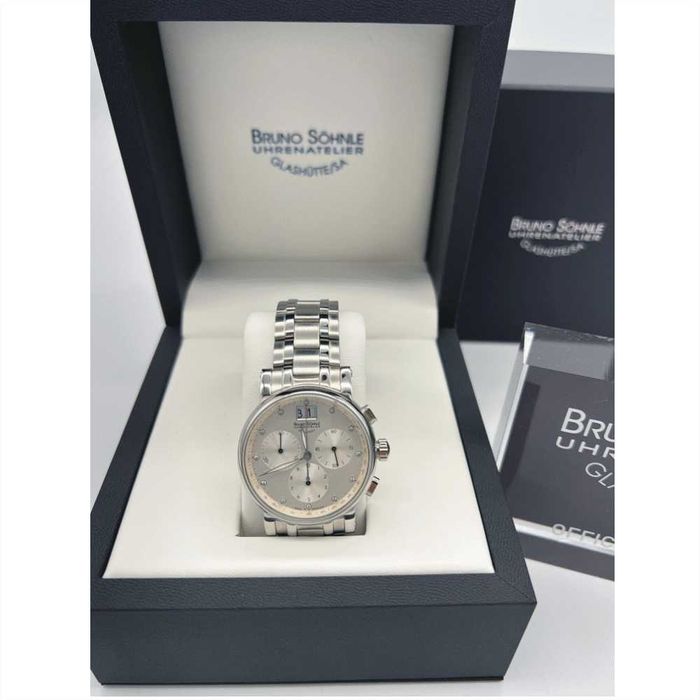 Ceas Bruno Sohnle dama, 12 diamante, carcasa 36mm, produs in Germania