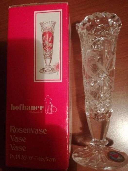 Ваза HOFBAUER-Оловен кристал 24% Pbо