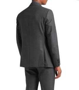 Sacou blazer 54 XXL de lux Eduard Dressler lana luxury gri inchis