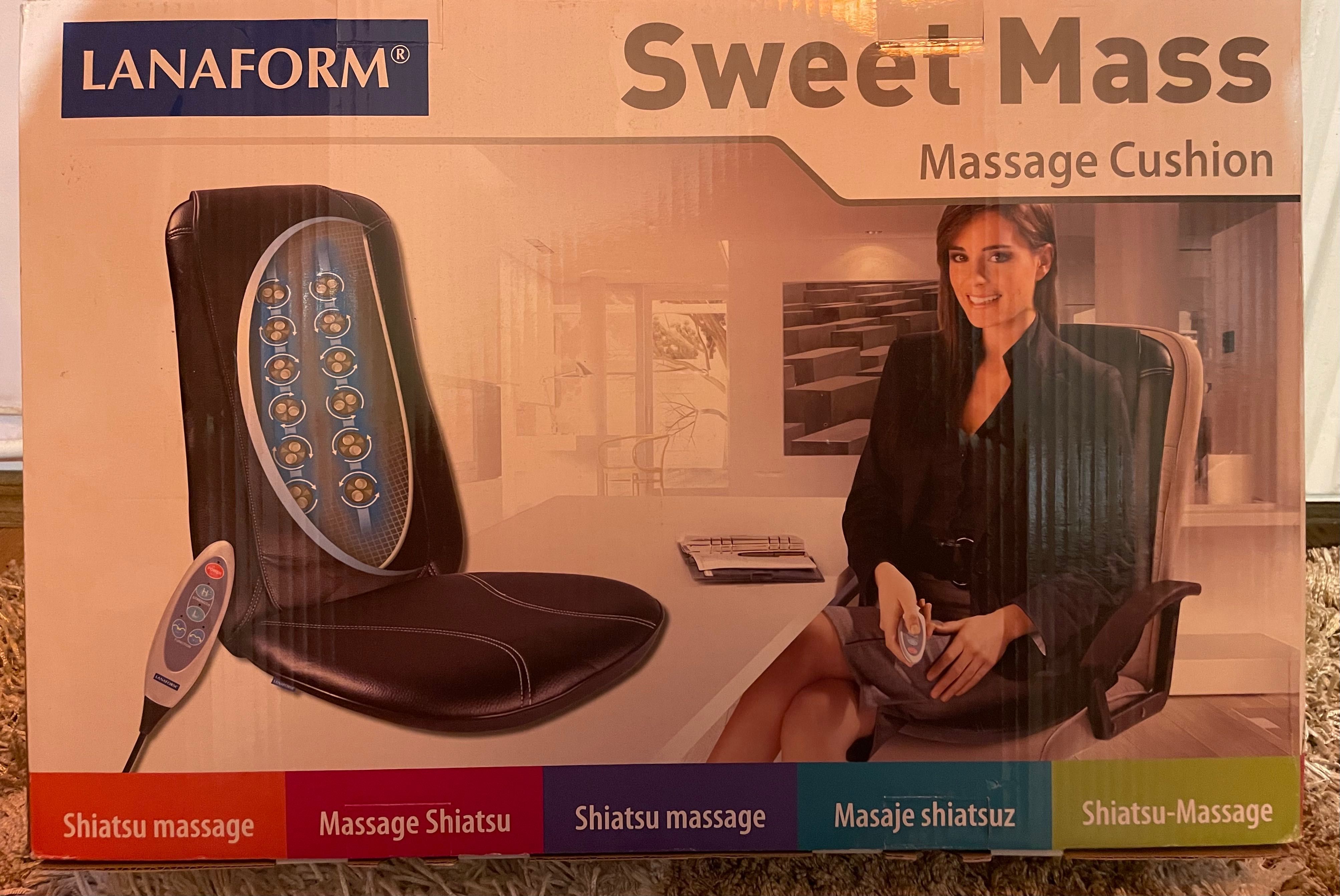 Масажираща седалка Lanaform Sweet Mass - нова, подходяща за стол /кола