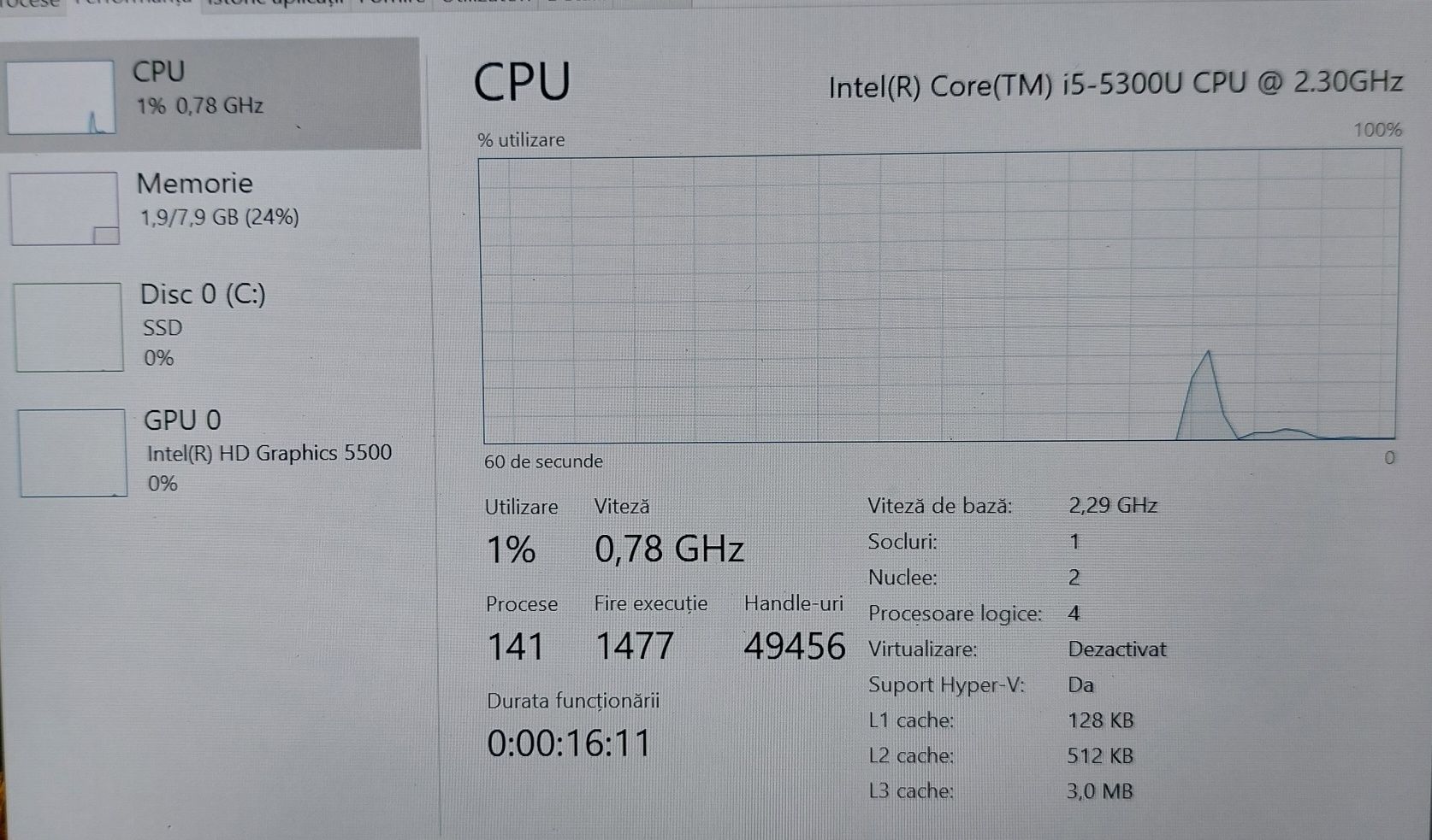 Lenovo Thinkpad T450 14" i5 5300u 8gb ram 256gb ssd
