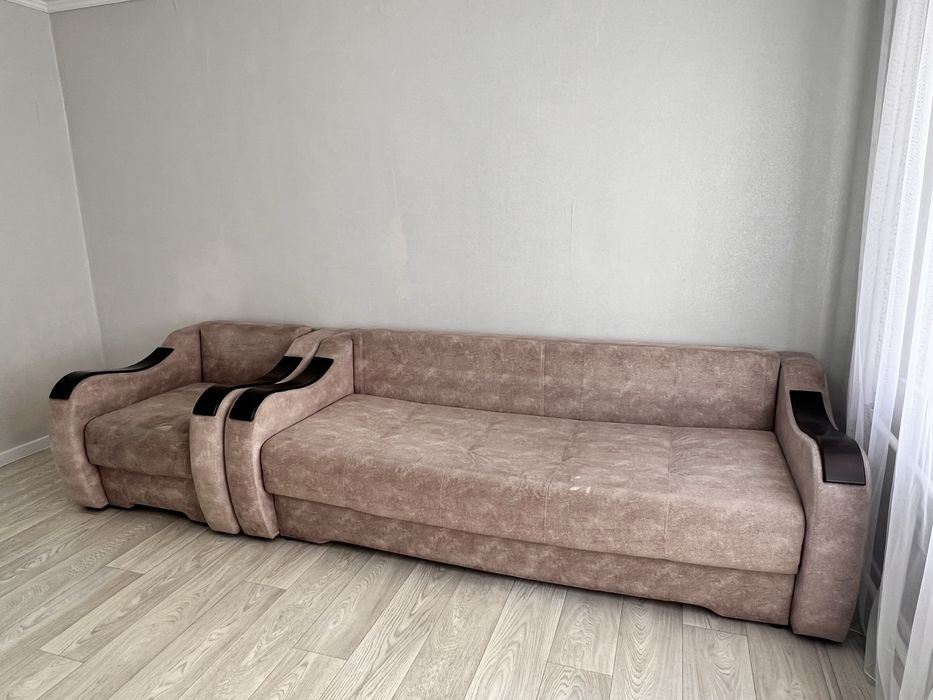 Диван + кресло , открывается механизм тик-так