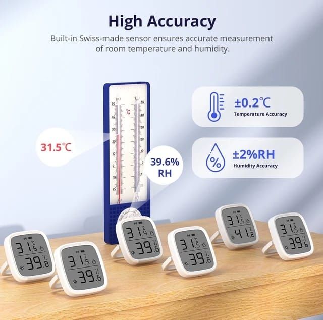 Senzor de temperatura si umiditate Zigbee Sonoff SNZB-02D