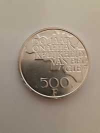 500 fr Belgia, argint