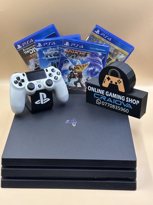 Playstation 4 Pro/1tb-4k/4 jocuri fizice-12 digitale!