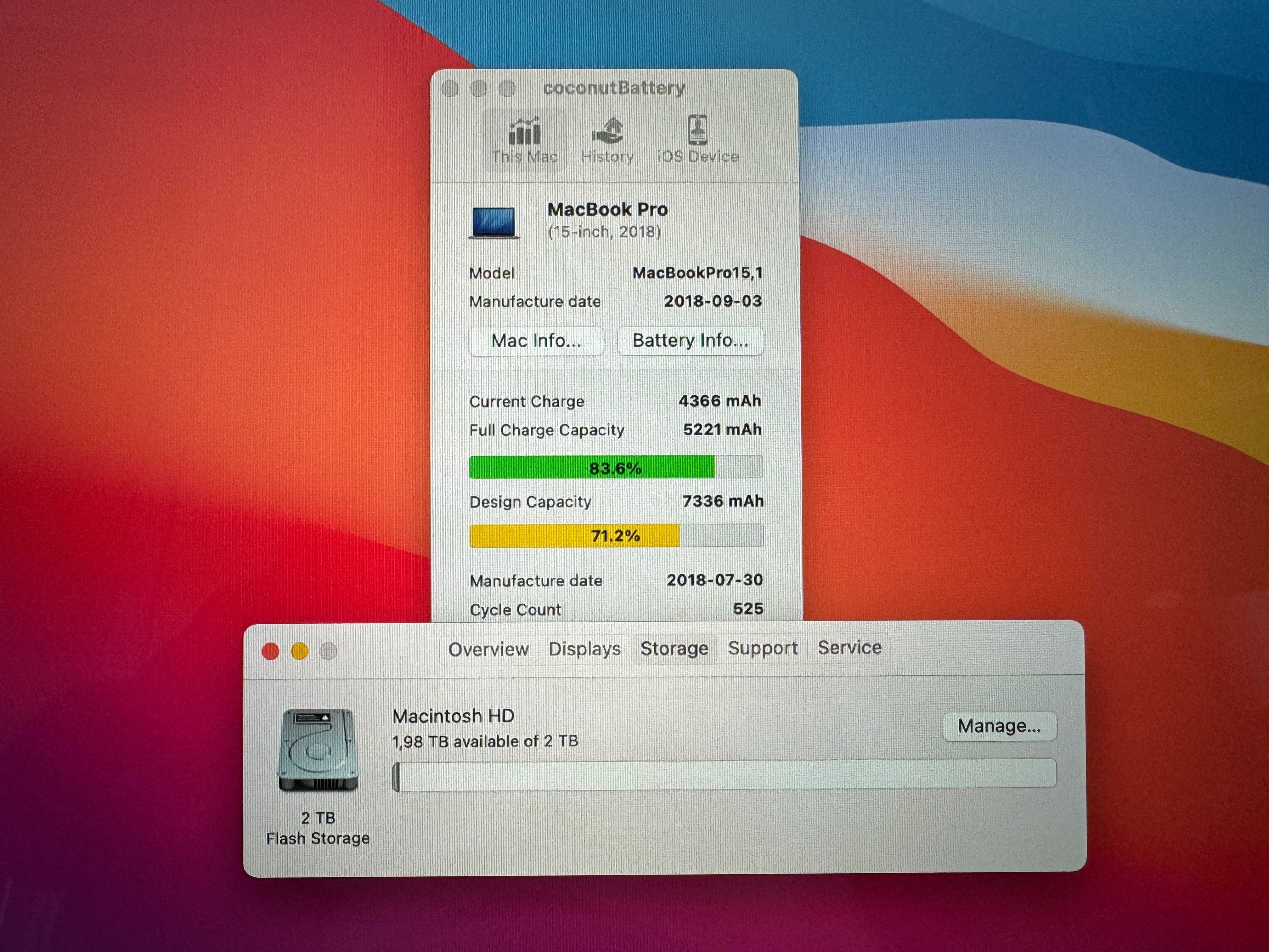 Core i9 32GB RAM/2000GB SSD Apple MacBook Pro 15 Mid 2018 Radeon 560X