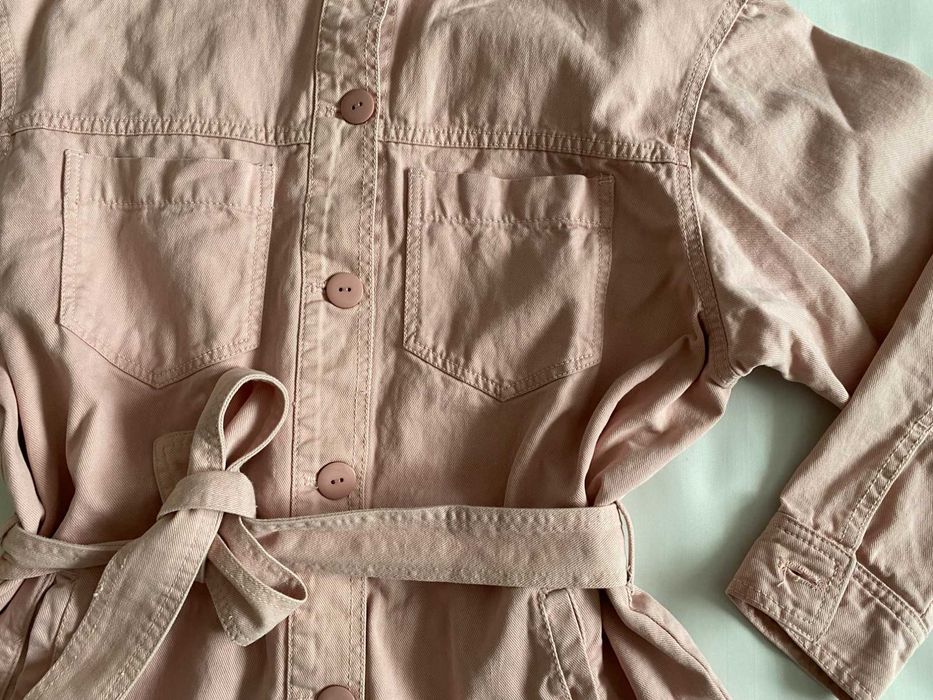 Jacheta  dama, denim roz, supradimensionata, marimea M-L