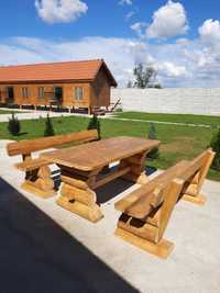 Masa din lemn masiv pentru foisor , gradina restaurant