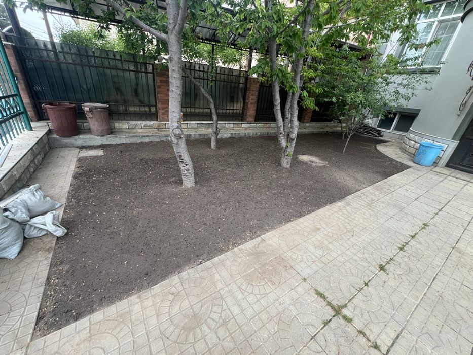 Archa kesish gazon orish gazon ekish fantanchik qilish gullar ekish