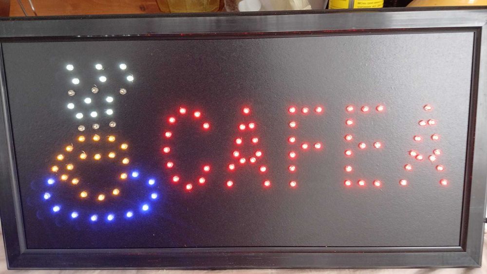 Reclama luminoasa LED - OPEN CAFEA