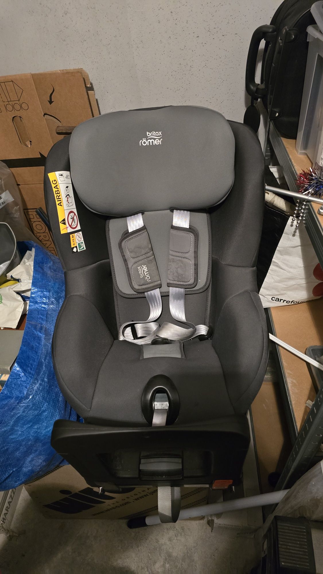 Scaun auto BRITAX ROMER Dualfix i-SIZE, Isofix, 0-18kg, gri inchis