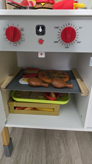 Vand bucătărie copii din lemn cu accesorii incluse