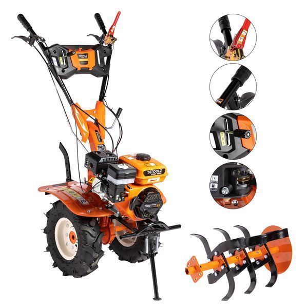 Култиватор 8.5cp с 212cc бензинов двигател 4 т 2+1 скорости detoolz
