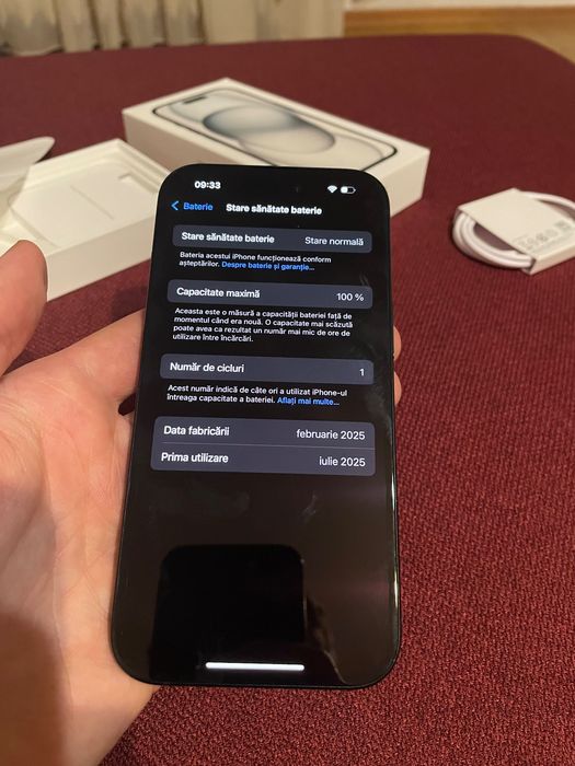iPhone 15 Black - 128 gb - nou