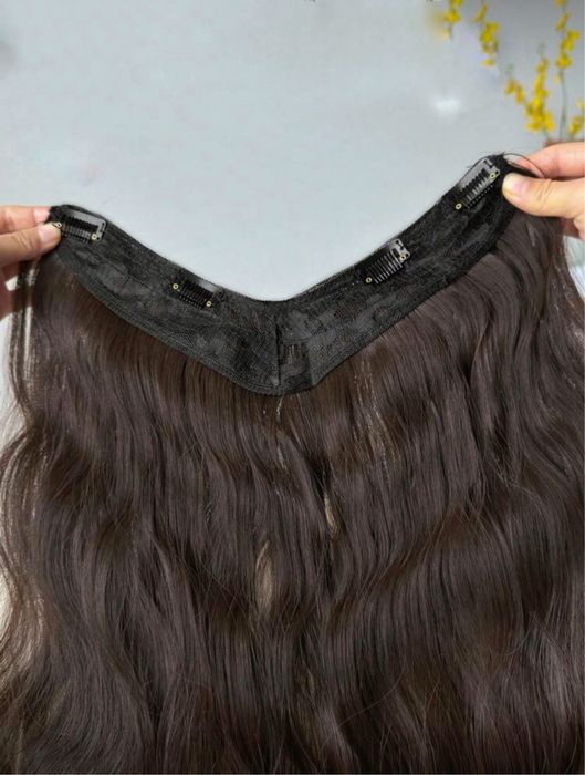 V-образни клипс удължения за коса