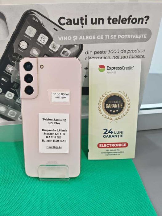 (AG44 B6430) Samsung Galaxy S22 Plus 5G 8/128Gb - Garantie 2 ani!