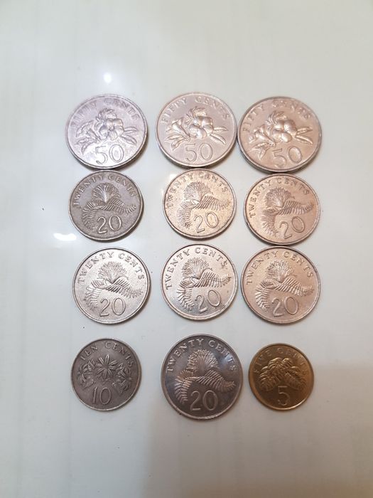 Монеты сингапура,разных лет  иноминала