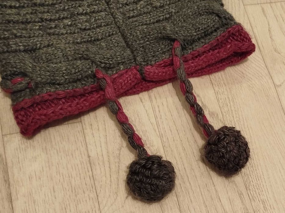 вязаная теплая шапка