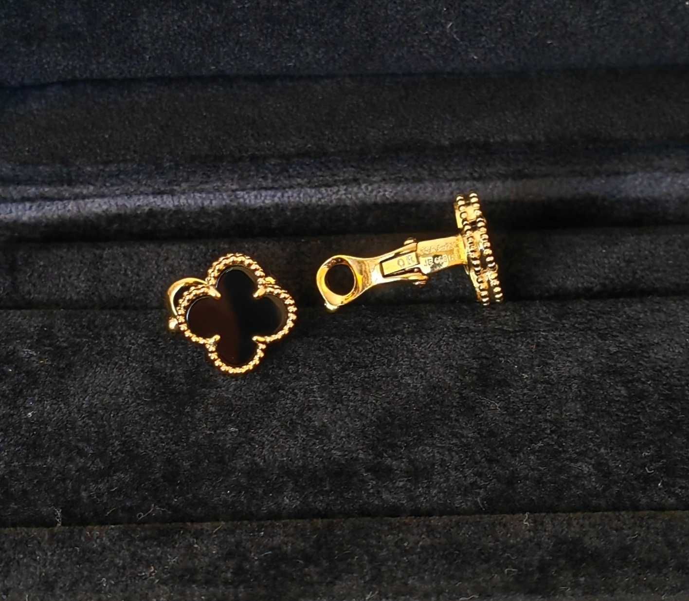 Обеци от зелен малахитVan Cleef & Arpels VCA Vintage Alhambra earrings