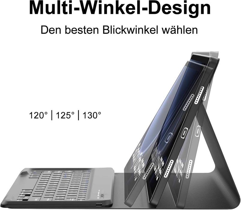 Husă cu tastatură QWERTZ pentru Galaxy Tab S10+/S9 FE+ 12.4 inch