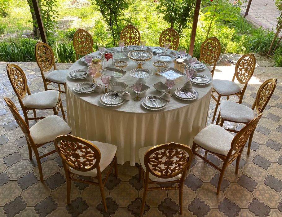 Прокат аренда элитных столы стулья посуда